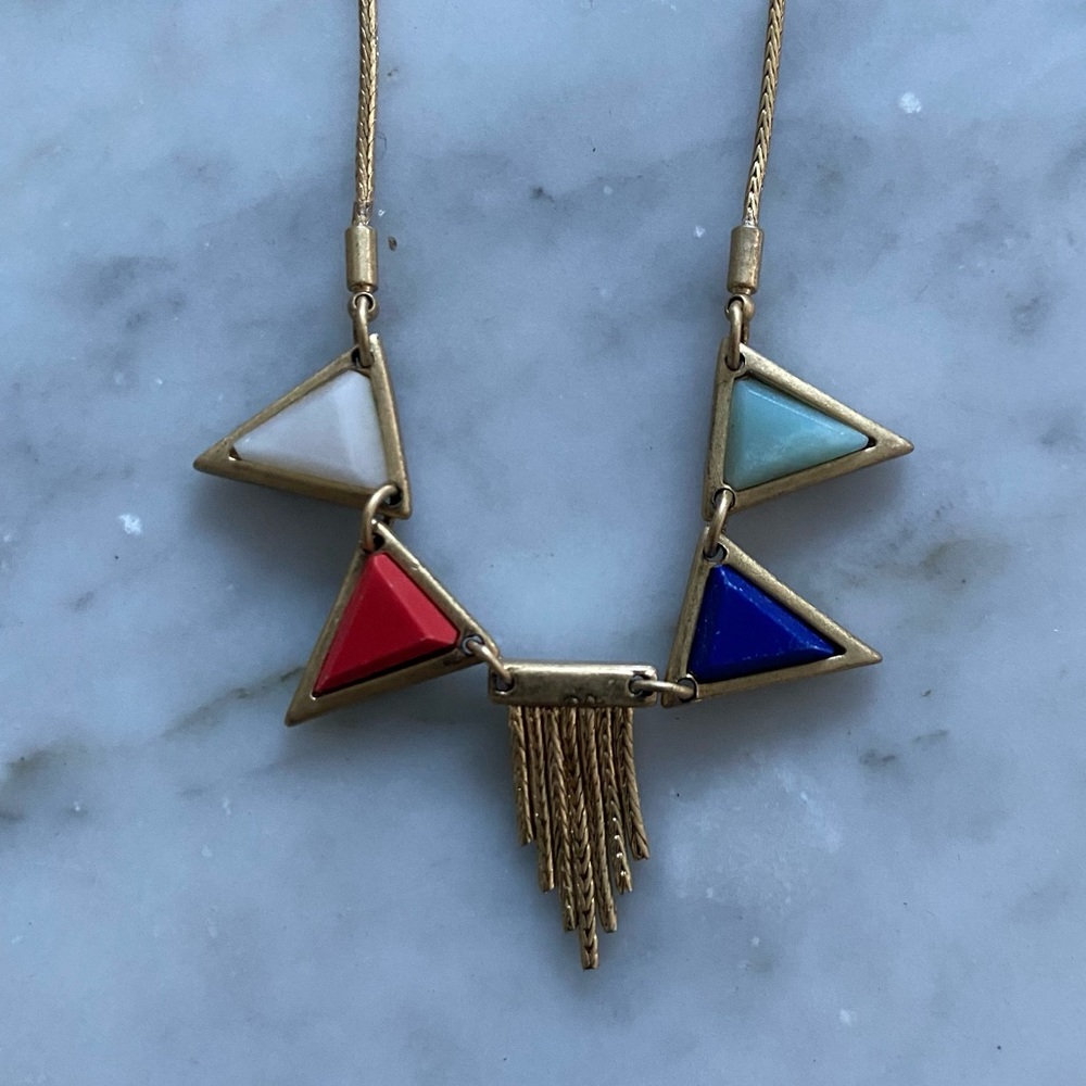 Madewell 1937 gold necklace with charms, 18" chain